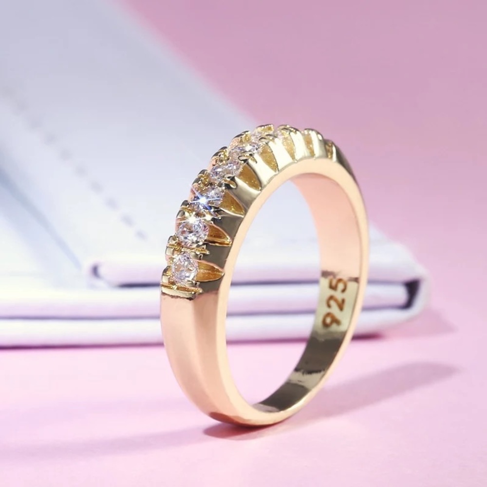 New Gold Micro Paved Casual Ring - Picture 5 of 6